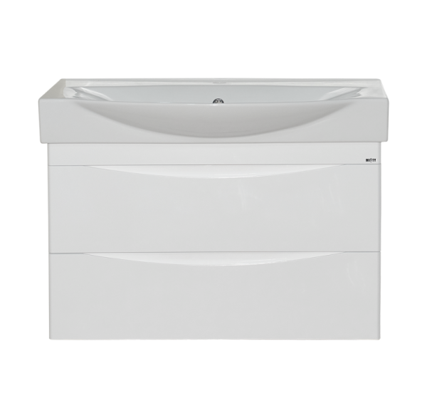 Элвис - 85 Тумба подвесная 2 ящ. белая эмаль + раковина