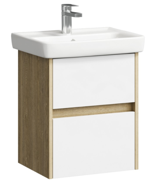 Подвесная тумба в цвете дуб балтийский с двумя ящиками