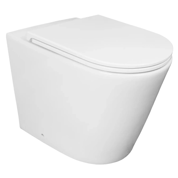 Унитаз приставной Azario 580х360х430 безободковый, быстросъемное сиденье микролифт, с системой смыва Tornado (AZ-1003D-UQ1)