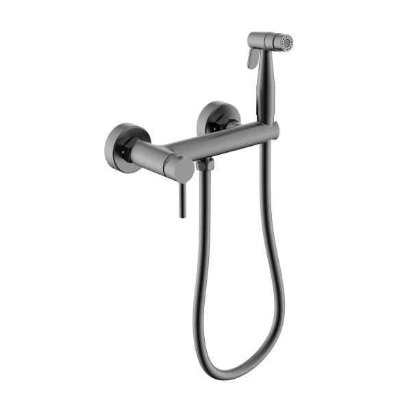 Смеситель Raglo R20.51.09 с гигиеническим душем настенный , графит