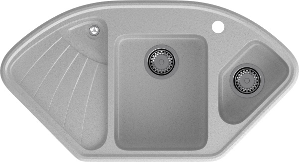 GRANFEST Мойка композит CORNER  GF-C--1040E угловая 1039*560мм  серый арт.GF-