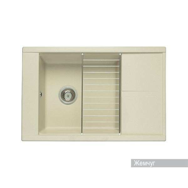 Кухонная мойка AQUATON Делия 78, жемчуг () 1A715132DE240