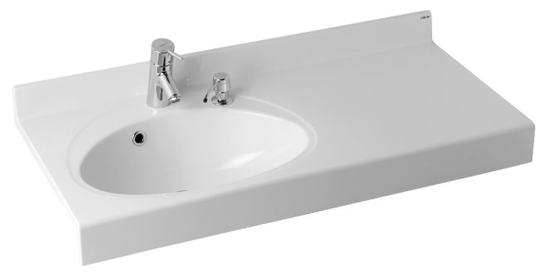 Раковина AQUATON Отель 3/100 левая белая с навесами 1A70073NOT01L в магазинах СантехГид