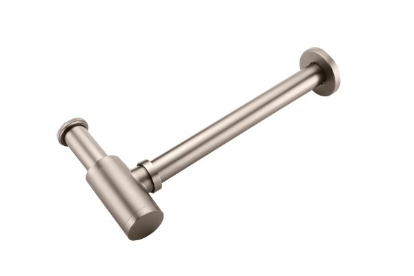 Сифон для раковины Nickel Brush без клик-клак в магазинах СантехГид