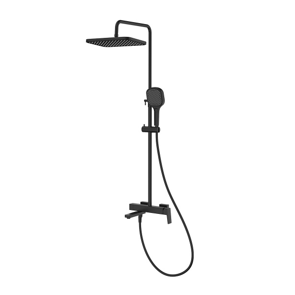 Душевая система Raglo для ванны и душа излив поворотный 15 см, черный R30.24.06