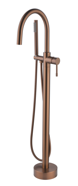 Смеситель напольный UNO WHITE Brushed Bronze