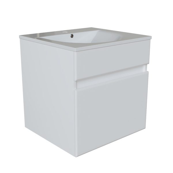 Тумба д/ванной "БРИКС-50" подвесная под раковину "Breeze 50" мебельный (Sanita Luxe) (ПВХ)