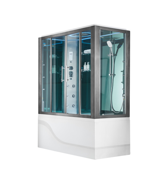 Душ.каб. SSWW (1700х850х2200) С ПАРОМ и гидромассажной ванной (69 см), 3 места BU615L