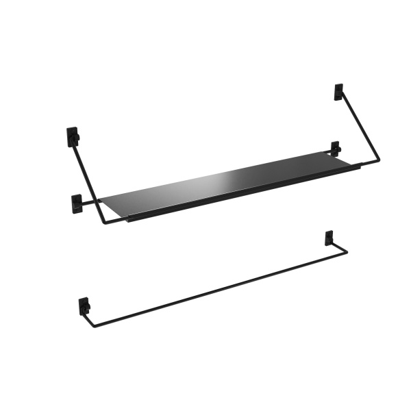 Полка-вешалка Niagara Nova (100 см) черный матовый,1 место NG1020B