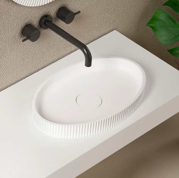 Раковина накладная ABBER Stein AS2603 белая матовая в магазинах СантехГид