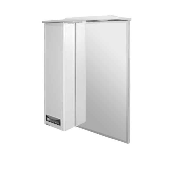 Зеркальный шкаф "Альфа-64 " левый с подсветкой (высота 800) (ПВХ)