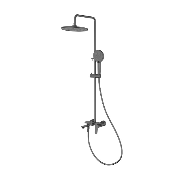 Душевая система Raglo для ванны и душа излив поворотный 15 см, графит R31.24.09