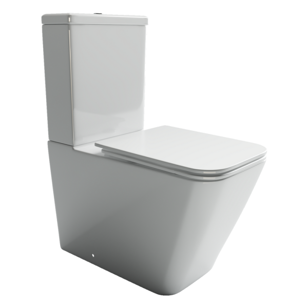 Напольный пристенный унитаз Cubic Rimless