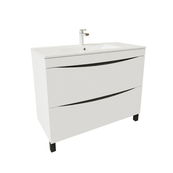 Тумба напольная, белая, 100 см, Cloud, IDDIS, CLO10WFi95. Подходит ум. 0131000i28