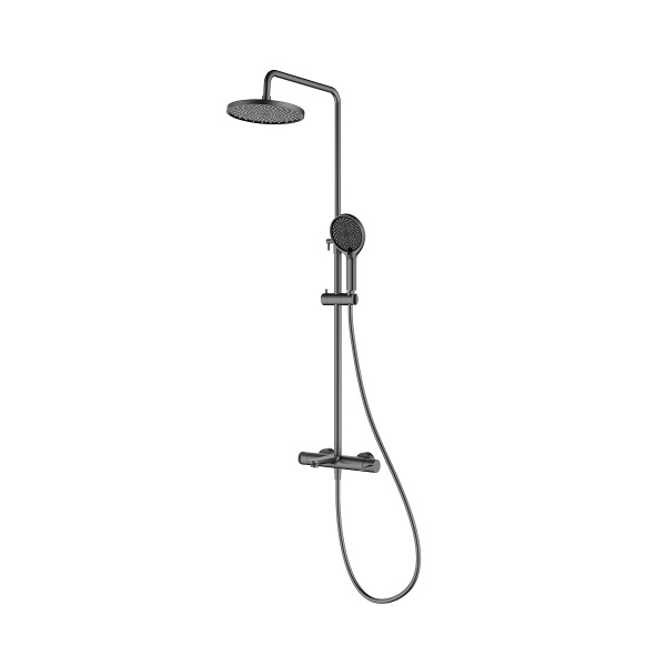 Душевая система Raglo для ванны и душа излив монолитный 15 см, графит R32.24.09