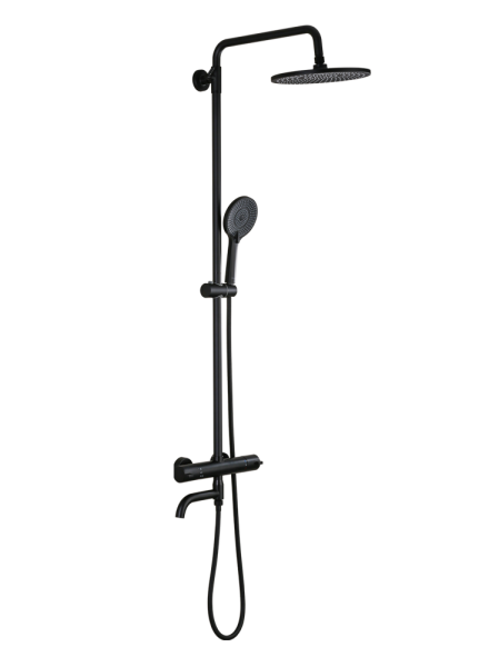 Душевая система с термостатом черная FRAP F24006-6