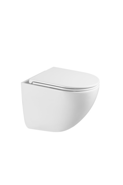 Унитаз подвесной Gappo безободковый, торнадо, с сиденьем микролифт, белый GM1002