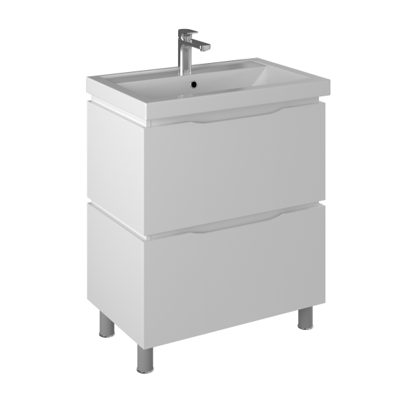 Тумба под раковину Briz Милана 70 см, белый глянец