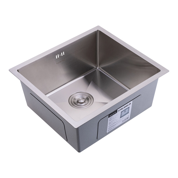 Кухонная мойка Splenka S700.5045.05 из нержавеющей стали в базу от 60см, сатин