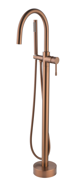 Смеситель напольный UNO WHITE Copper Brushed