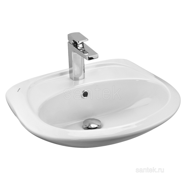 Умывальник Бриз 55 2/вел 1/отв в/к Santek 1.WH11.0.460 в магазинах СантехГид