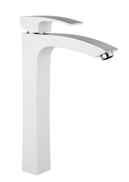 Смеситель для раковины высокий белый/хром GAPPO G1007-18