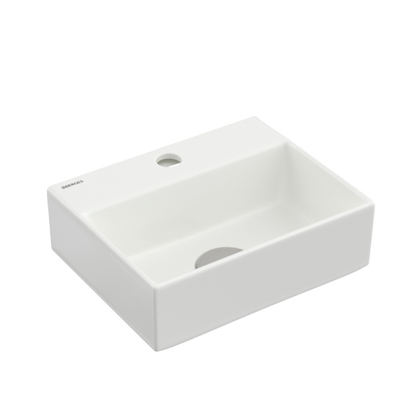 Подвесная раковина из санфарфора Berges Small размером 29х24х9 см. Прямоугольная, с отверстием под с в магазинах СантехГид