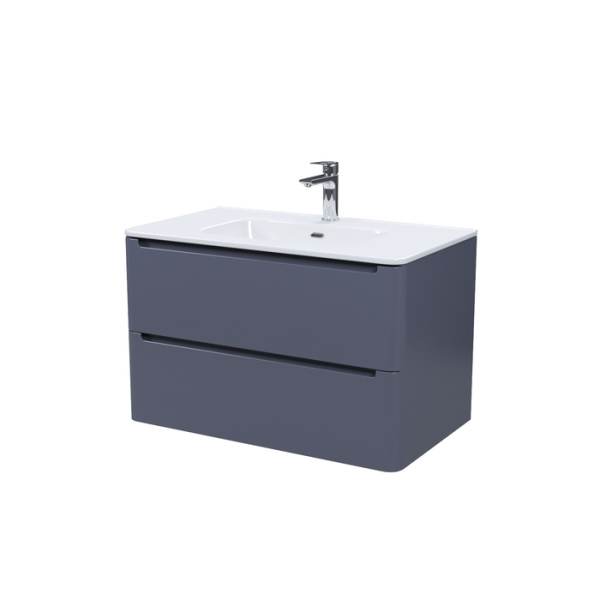 Тумба с умывальником, подвесная, 80 см, темно-серый, Edifice, IDDIS, EDI80D0i95K  подходит умыв. 0108000i28
