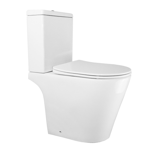 Унитаз-компакт Azario Flin 365х590х790 напольный, безободковый с быстросъемным сиденьем микролифт () AZ-1363C