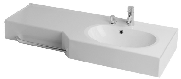 Раковина AQUATON Отель 2/127 правая белая с навесами 1A70123WOT01R в магазинах СантехГид