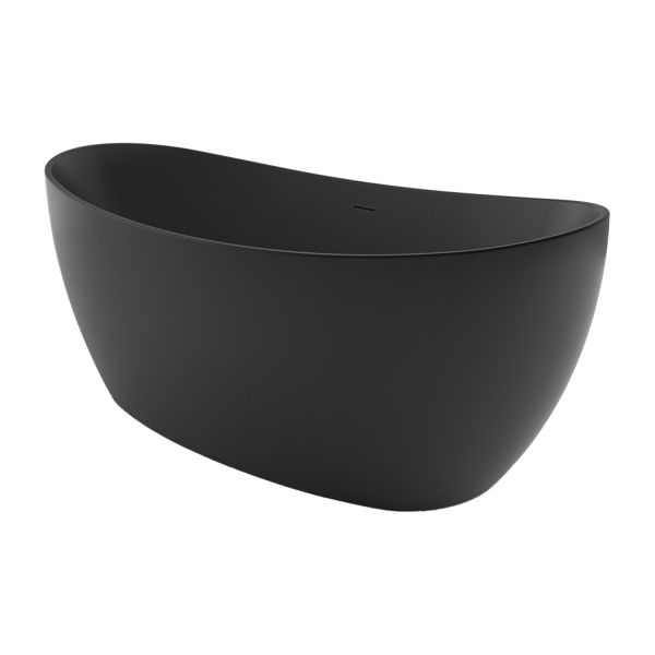Ванна акриловая Azario GLASGOW 1700х800х665, свободностоящая, в комплекте с сифоном и металлической рамой, цвет черный (GLA16778MB)