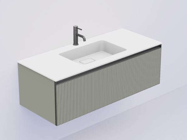 Тумба рифл LUNA профиль ANTHRACITE + внутр. подсв.