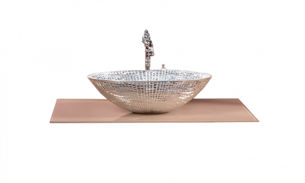 Столешница стекло 80см прямая CAPPUCINO