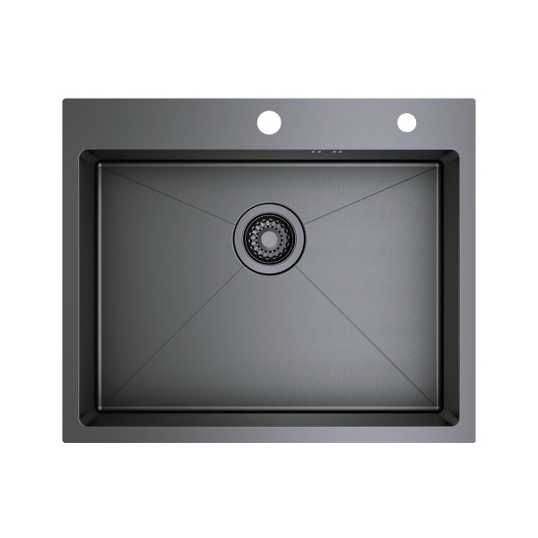 Кухонная мойка Raglo из нержавеющей стали в базу от 60см, графит R701.6050.09