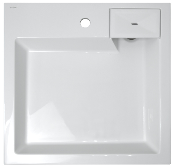 Раковина подвесная AZARIO Slim 600х600х110 литьевой мрамор, белая (CS00078302) в магазинах СантехГид