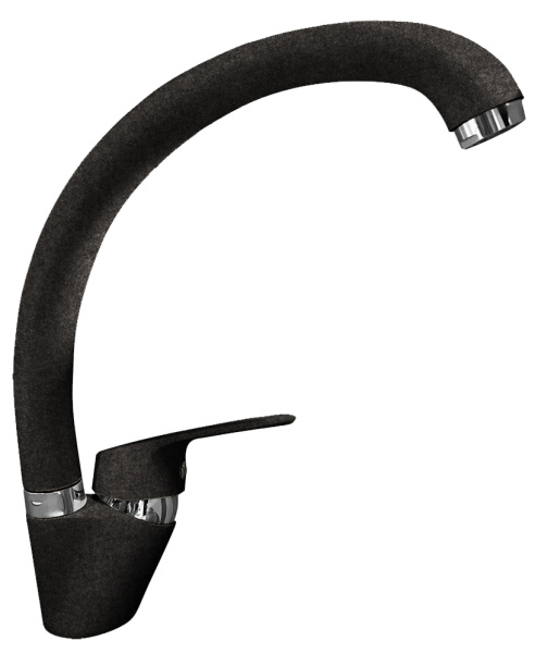 Смеситель для кухни боковой D-35mm (черный) GranFest QUARZ