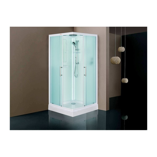 Кабина квадратная с крышей и LED освещением  ES-L90CKR.Размер: 90 х 90 х 210