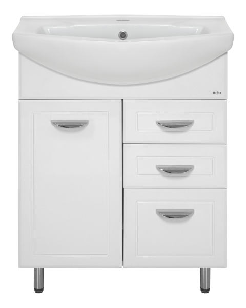 Тумба под раковину Misty Дрея 65 с бельевой корзиной