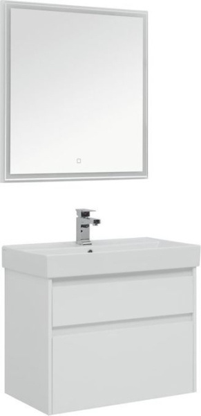 Комплект мебели для ванной Aquanet Nova Lite 75 белый (2 ящика)