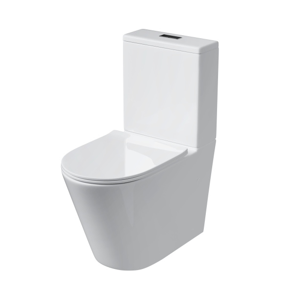 Унитаз напольный Grossman (640х360х835) безободковый,белый с тонкой крышкой,микролифт,2 мес GR-4458S