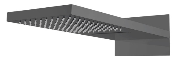 Лейка верхняя FUSION Shine Gun Metal с каскадом 