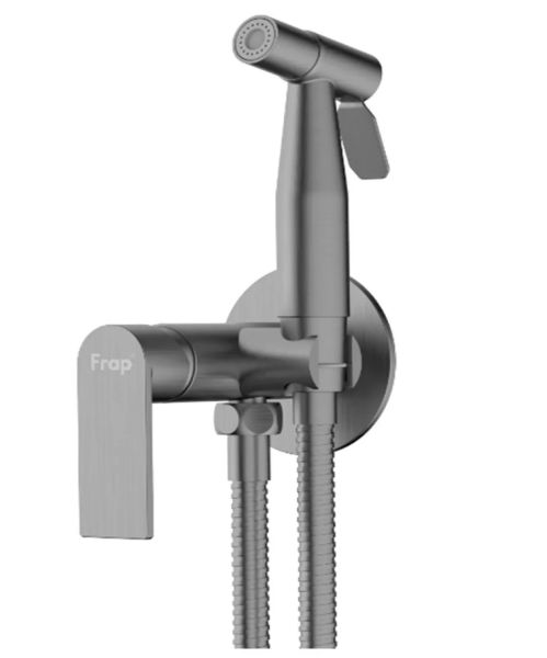 Встраиваемый гигиенический душ оружейная сталь нержавейка Frap F72806-9