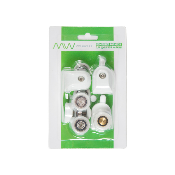 Ролики 23 мм 5 серия комп на дверь белые, в блистере ERLIT