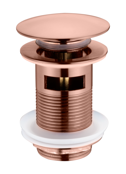 Слив для раковины, автомат(клик-клак) COPPER BRUSHED c переливом в магазинах СантехГид