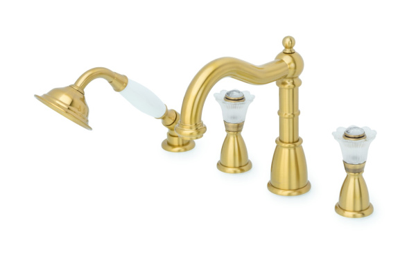 Смеситель врезной на 4 отв., Camelia бронза_Комплект