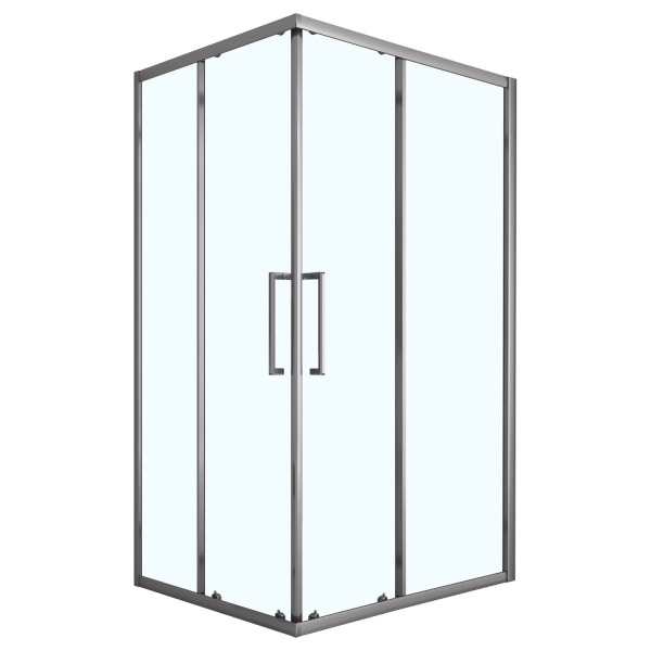 Душевое ограждение Loranto 120x80x190 раздвижная дверь, универсальная, прозрачное стекло 6 мм, профиль серый матовый (CS-AB01GG-128) 