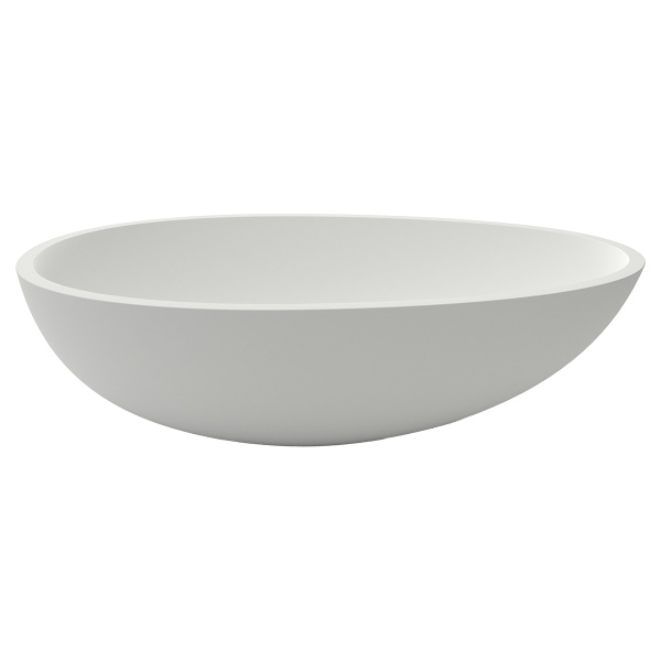 Раковина AZARIO 600x350x160 накладная из искусственного камня, белая матовая () AZ-1216S в магазинах СантехГид