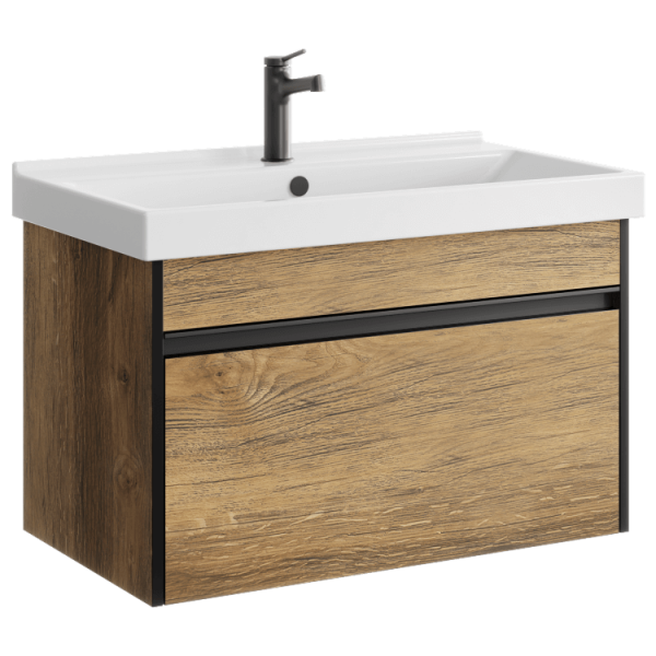 "Urban" тумба под умывальник, цвет дуб балтийский, , ТМ «AQWELLA» URB0108DB