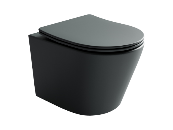 Подвесной унитаз Balearica Rimless (цвет Черный Матовый)