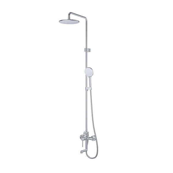 Душевая система с тропическим душем и изливом, Хром, Aiger, IDDIS, AIGSB3Fi06